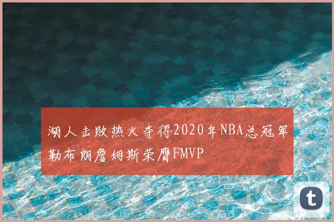 湖人击败热火夺得2020年NBA总冠军勒布朗詹姆斯荣膺FMVP